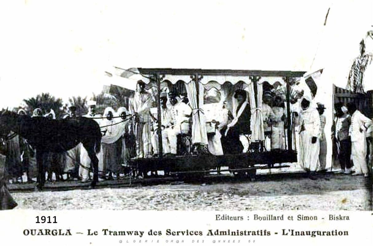 Ouargla - Inauguration du Tramway a Cheval - 1911.jpg